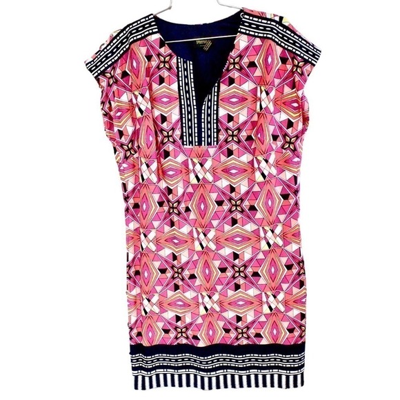 Laundry By Shelli Segal Printed Shift Dress Size S Multi Color Resort Summer - Picture 1 of 4